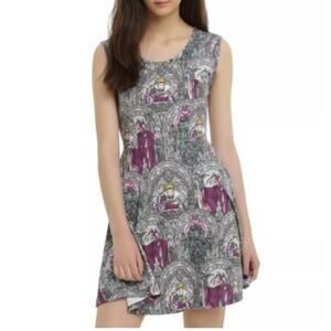 Hot Topic Disney Villains Stained Glass Dress Junior's size XL Tank Skater Style